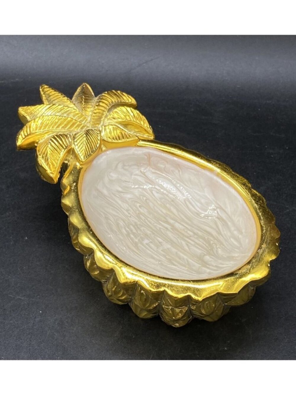 Cynthia Rowley Gold Tone Pineapple Jewelry Trinket Coin Dish